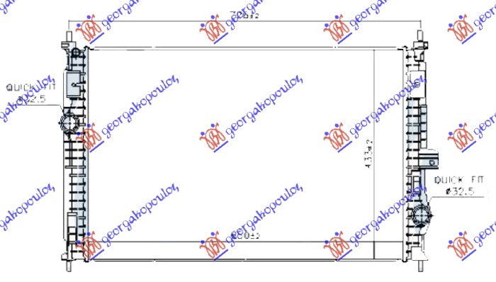 Radiator, engine cooling Aftermarket 636206320