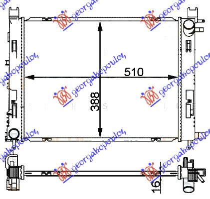 Radiator, engine cooling Aftermarket 224006325