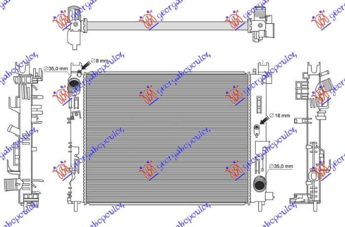 Radiator, engine cooling Aftermarket 223206310