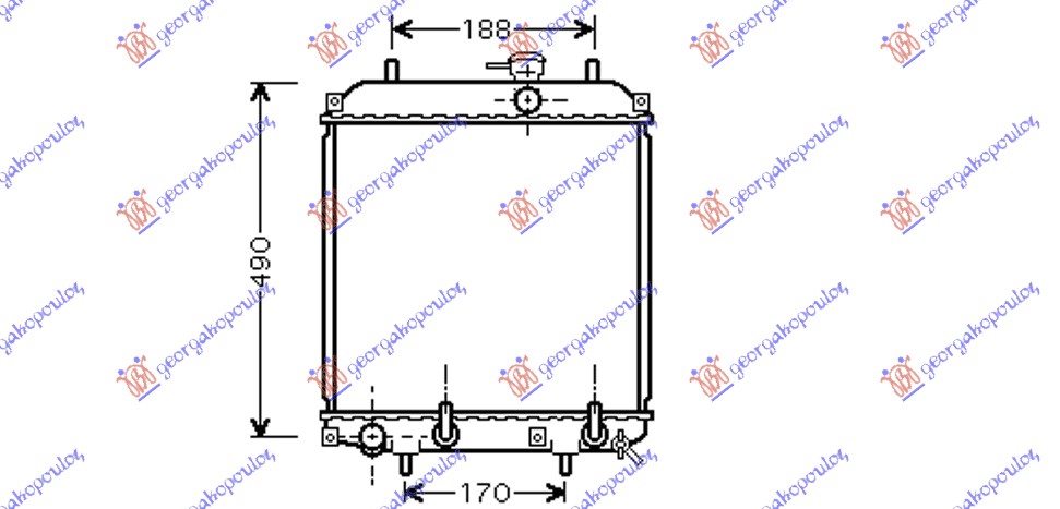 Radiator, engine cooling Aftermarket 260006300