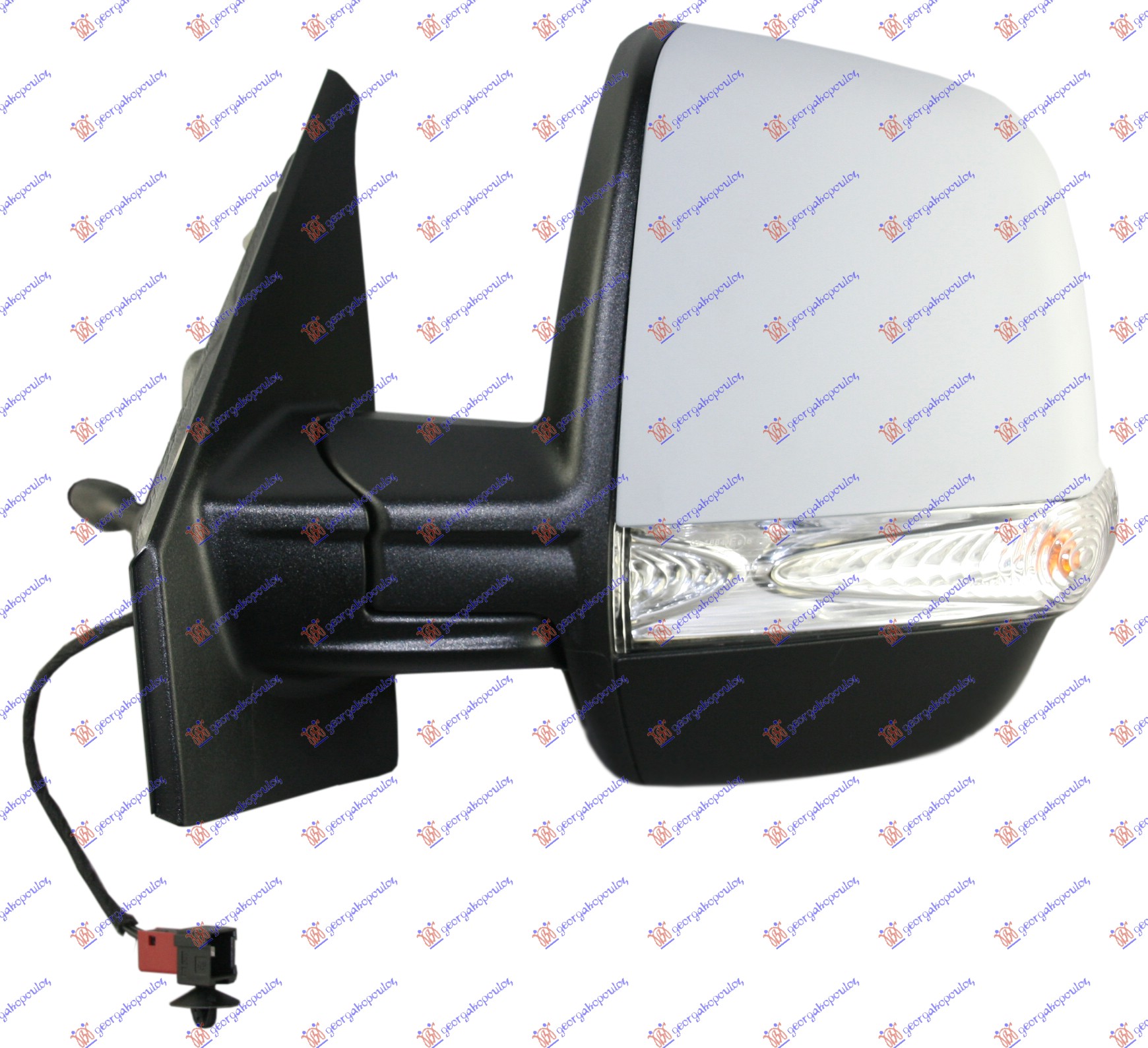 ΚΑΘΡΕΦΤΗΣ ΜΗΧΑΝΙΚΟΣ ΒΑΦΟΜΕΝΟΣ (ΜΕ ΦΛΑΣ) (CARGO) (CONVEX GLASS) ΑΡΙΣΤΕΡΑ για FIAT DOBLO 2009-2015 (263)