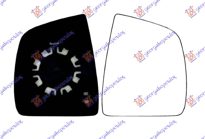 ΚΡΥΣΤΑΛΛΟ ΚΑΘΡΕΦΤΗ (CONVEX GLASS) ΔΕΞΙΑ για FIAT DOBLO 2009-2015 (263)