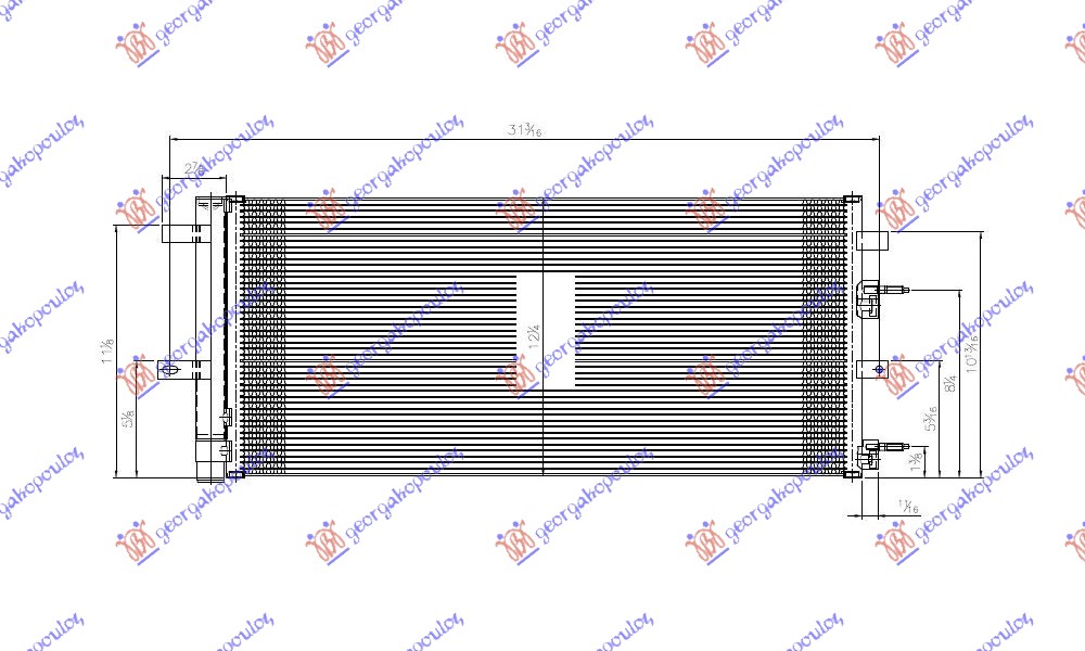 Condenser, air conditioning Aftermarket 331006400