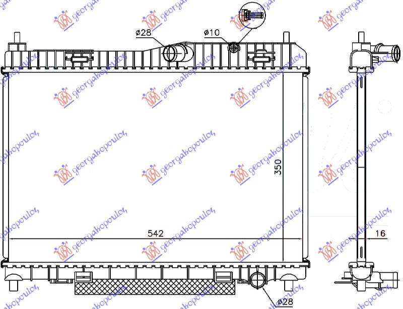 Radiator, engine cooling Aftermarket 330006340