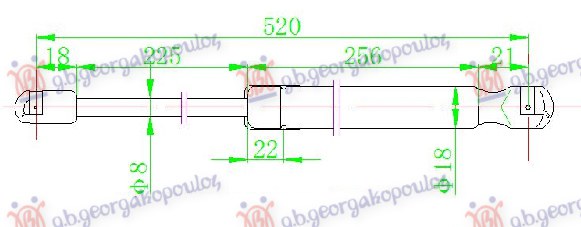 ΑΜΟΡΤΙΣΕΡ ΜΠΑΓΚΑΖ (520L-280N) για FORD KA+ 16-18