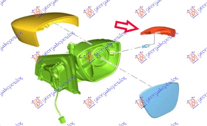 ΦΛΑΣ ΠΛΑΙΝΟ ΚΑΘΡΕΦΤΗ για FORD KA+ 18-