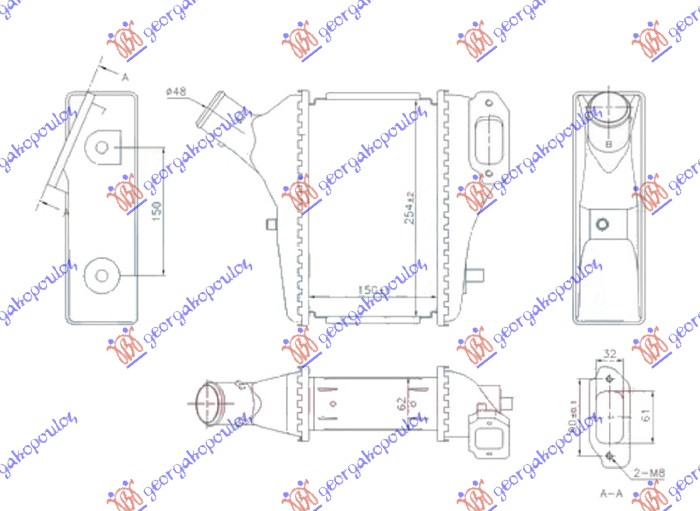 Charge Air Cooler Aftermarket 341106200
