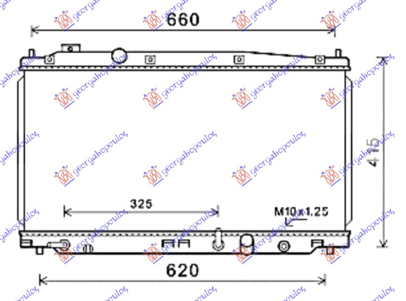 Radiator, engine cooling Aftermarket 342006300