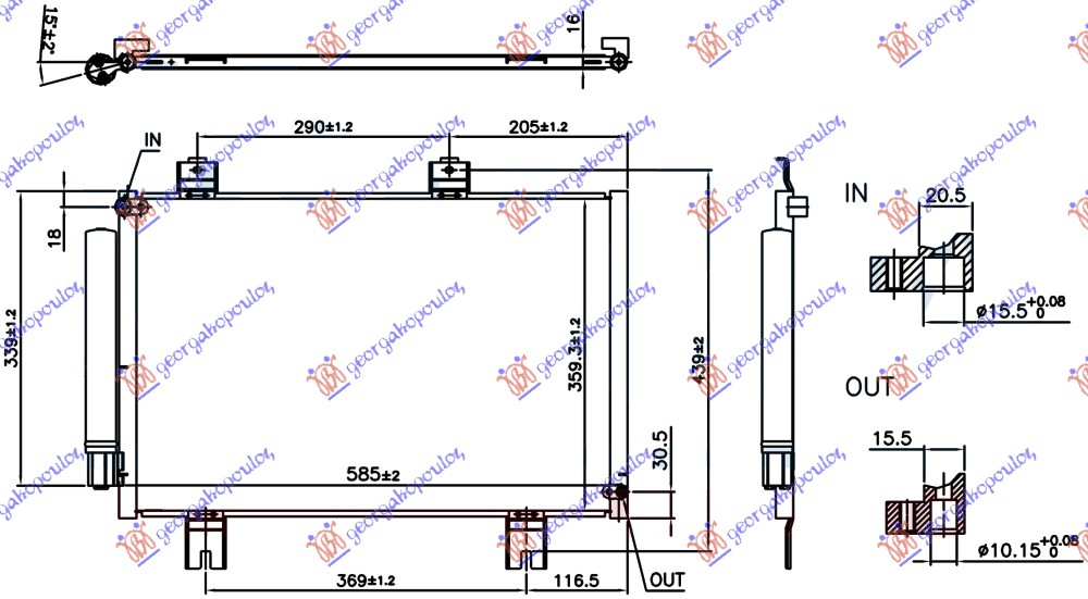 Condenser, air conditioning Aftermarket 342106400