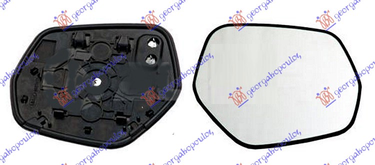 Mirror Glass, exterior mirror Aftermarket 344107611