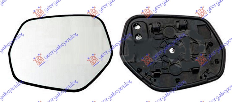 Mirror Glass, exterior mirror Aftermarket 344107612