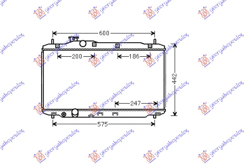 Radiator, engine cooling Aftermarket 345006315