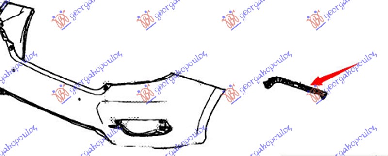 ΒΑΣΗ ΠΡΟΦΥΛΑΚΤΗΡΑ ΠΙΣΩ ΠΛΑΙΝΗ ΠΛΑΣΤΙΚΗ για HONDA CIVIC SEDAN 16-22