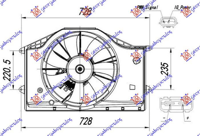 Fan, engine cooling Aftermarket 345206450