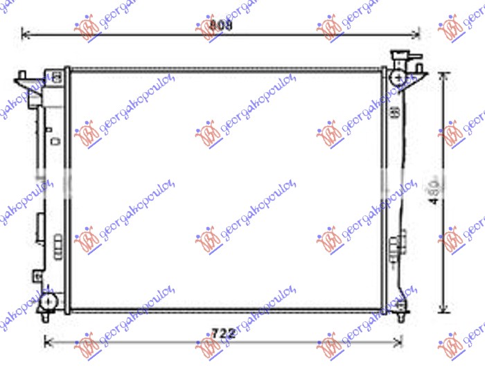 Radiator, engine cooling Aftermarket 365006300