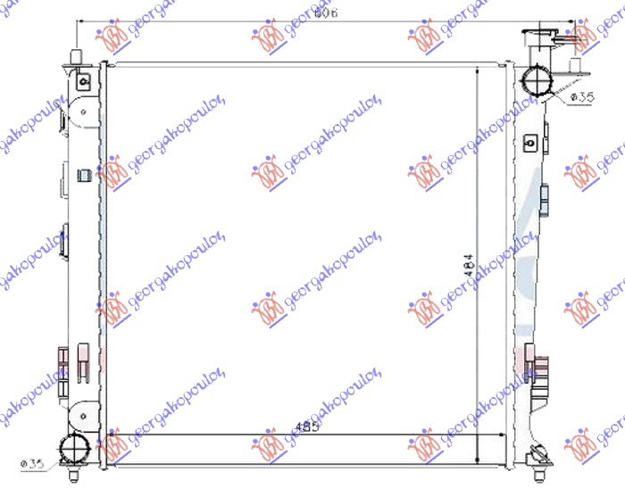 Radiator, engine cooling Aftermarket 365006360