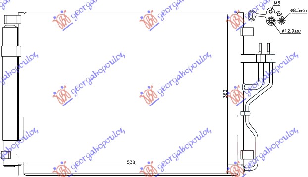 Condenser, air conditioning Aftermarket 365006410