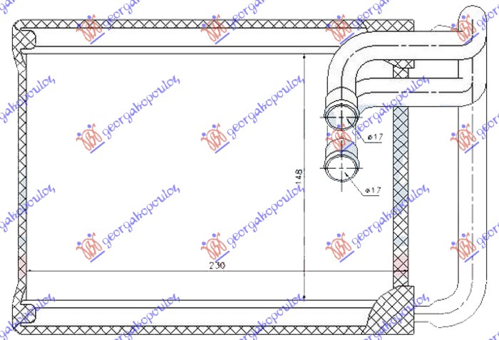 Heat Exchanger, interior heating Aftermarket 367006500