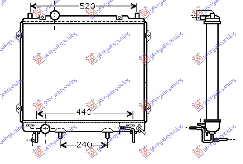 Radiator, engine cooling Aftermarket 367806300
