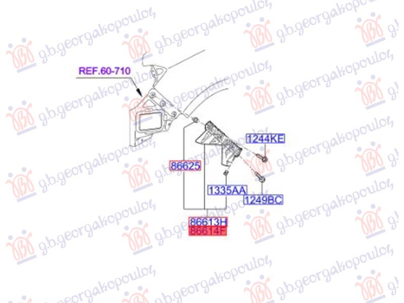 Mounting Bracket, bumper Aftermarket 368504301
