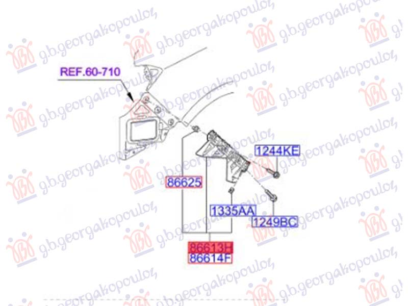 Mounting Bracket, bumper Aftermarket 368504302