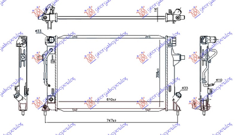 Radiator, engine cooling Aftermarket 372206300
