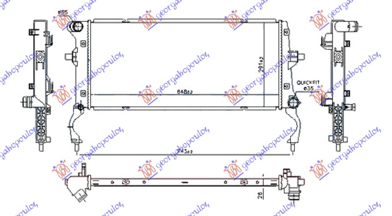 Radiator, engine cooling Aftermarket 368406330