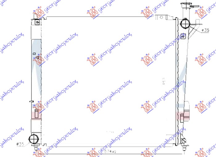 Radiator, engine cooling Aftermarket 369006320