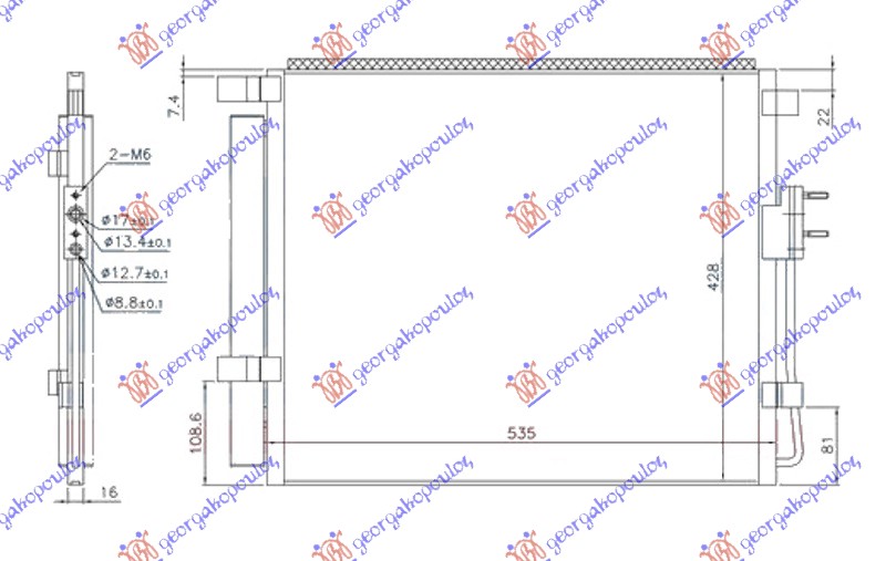 Condenser, air conditioning Aftermarket 369106400