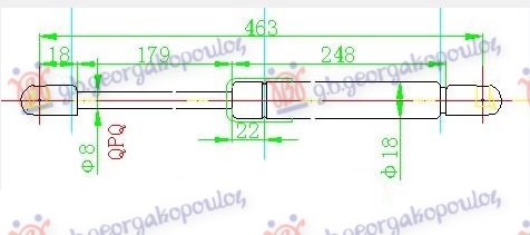 Gas Spring, boot-/cargo area Aftermarket 371008315