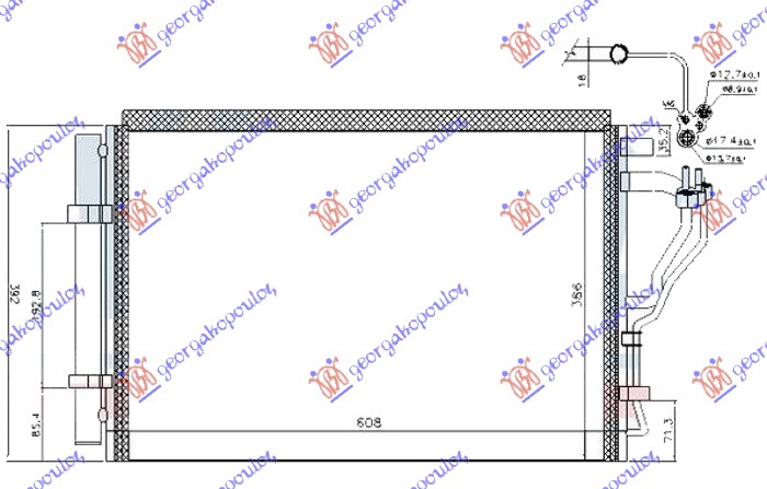 Condenser, air conditioning Aftermarket 372106400