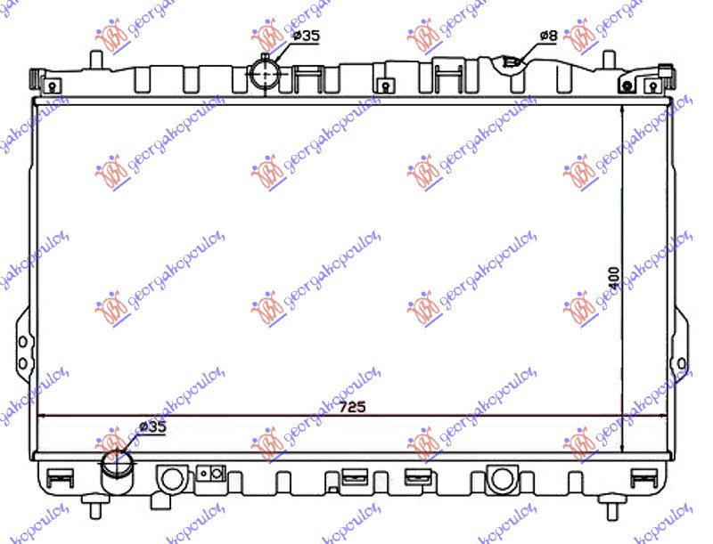 Radiator, engine cooling Aftermarket 374906300
