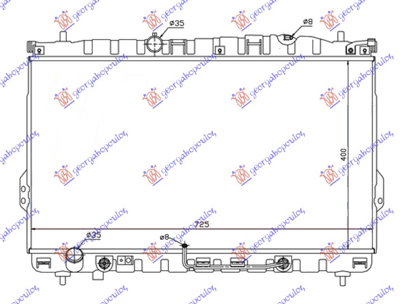 Radiator, engine cooling Aftermarket 374906310