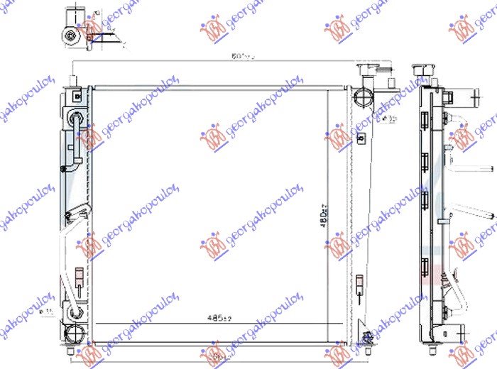 Radiator, engine cooling Aftermarket 422806330