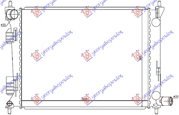 Radiator, engine cooling Aftermarket 377006300