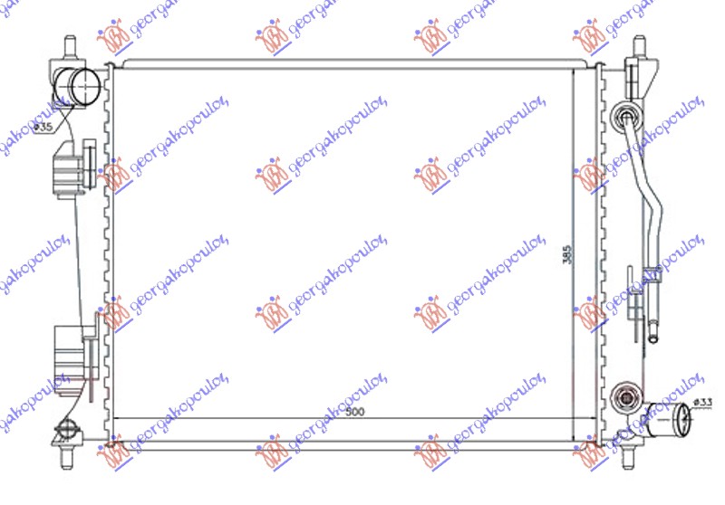 Radiator, engine cooling Aftermarket 366006350