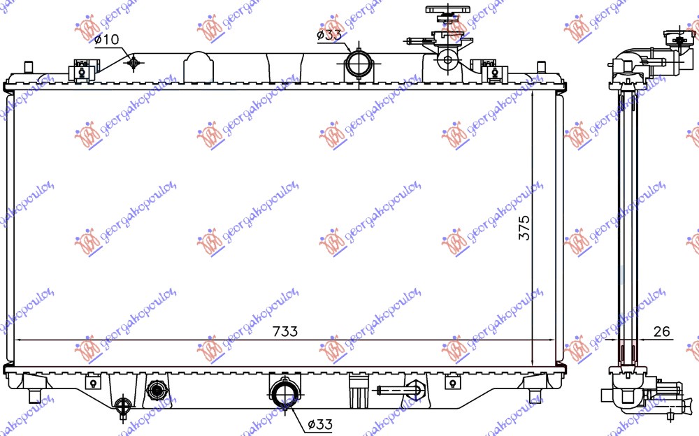 Radiator, engine cooling Aftermarket 503106320