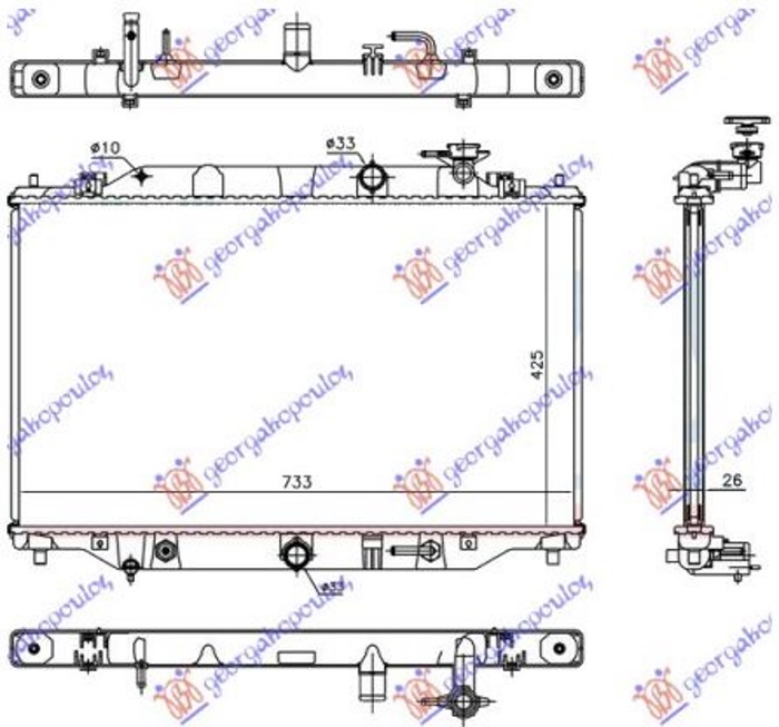 Radiator, engine cooling Aftermarket 505006315