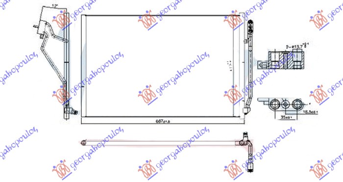 Condenser, air conditioning Aftermarket 530006420