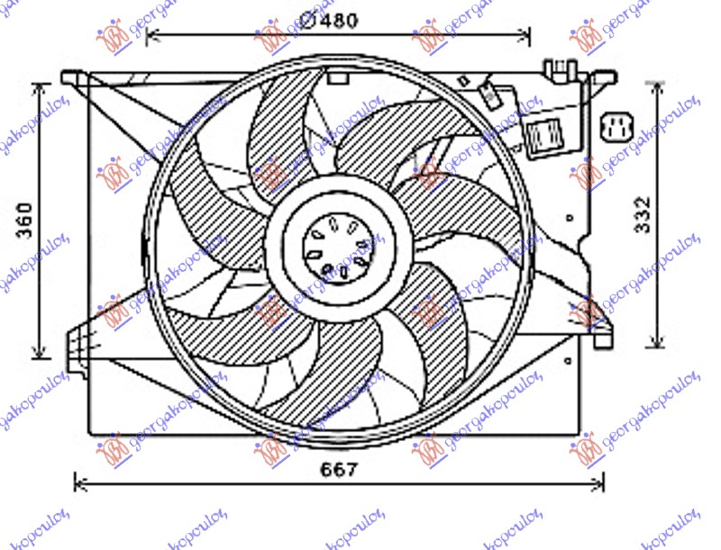 Fan, engine cooling Aftermarket 530006440