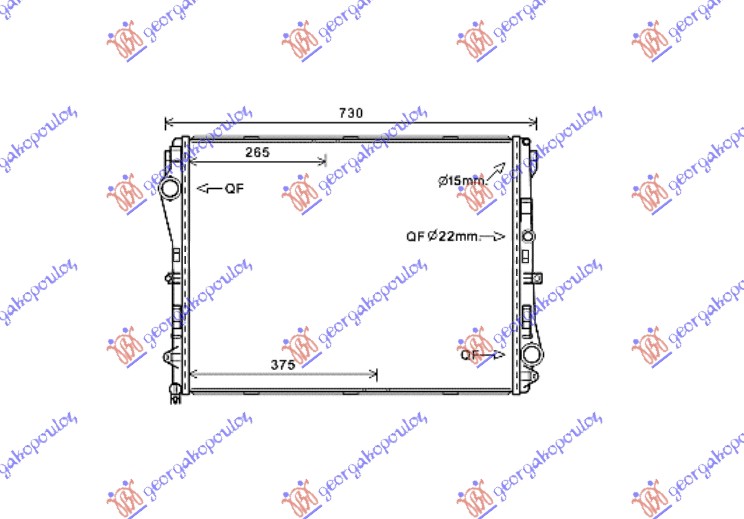 Radiator, engine cooling Aftermarket 532306300