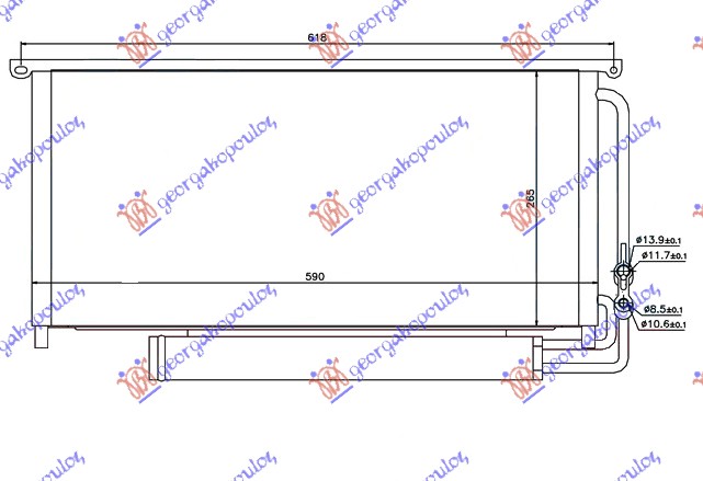 Condenser, air conditioning Aftermarket 548906400