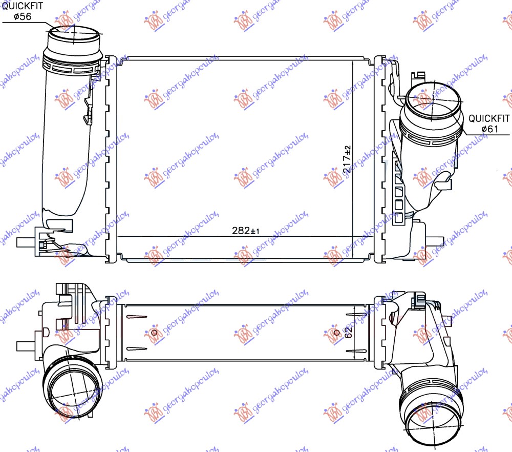 Charge Air Cooler Aftermarket 675006200