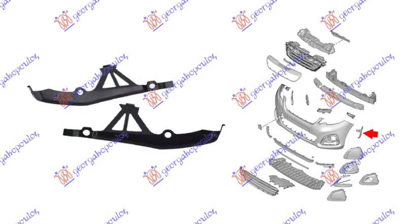 Mounting Set, bumper Aftermarket 635004280