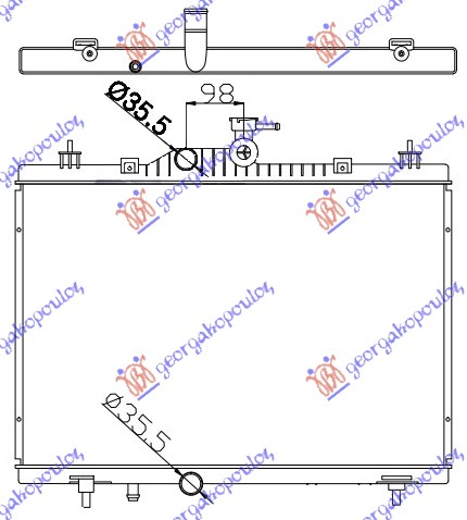 Radiator, engine cooling Aftermarket 666006300