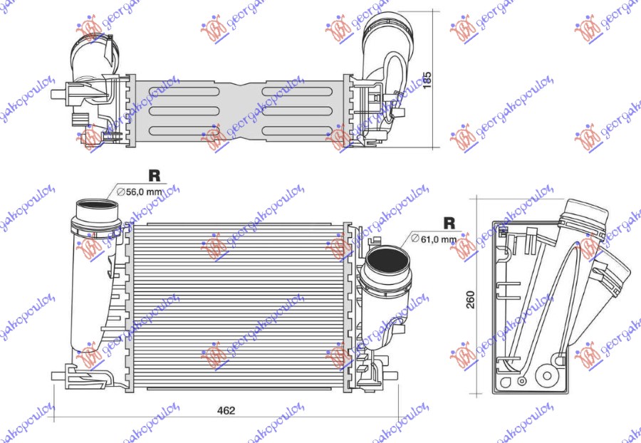 Charge Air Cooler Aftermarket 675006220