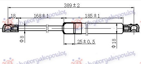 Gas Spring, bonnet Aftermarket 537008215