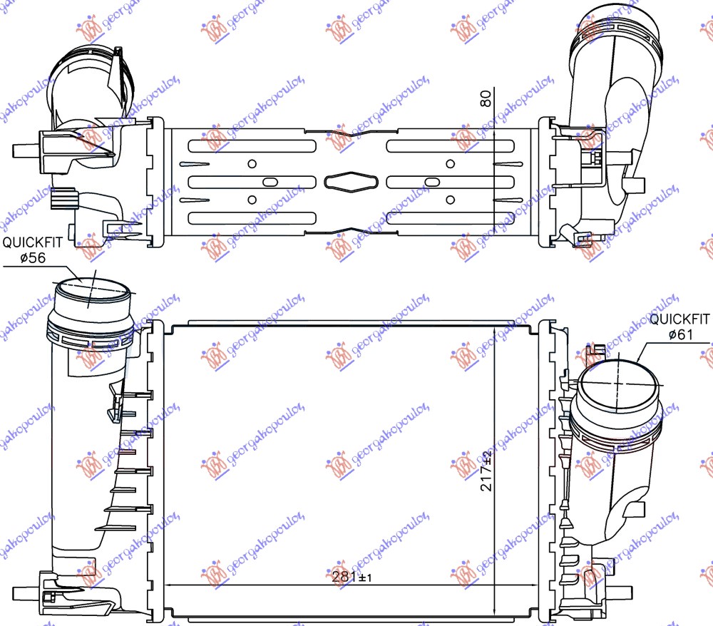 Charge Air Cooler Aftermarket 675006230