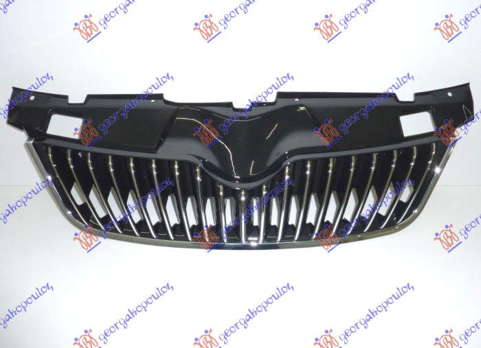 ΜΑΣΚΑ ΜΑΥΡΗ/ΧΡΩΜΙΟ ΜΕ ΧΡΩΜΙΟ ΚΑΤΩ για SKODA FABIA 10-14