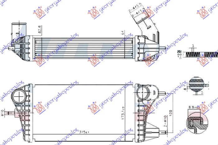 Charge Air Cooler Aftermarket 795206200